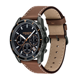 Coach Sullivan Chronograph Black Dial Brown Leather Strap Watch for Men - 14602070 Authentic Buy Shop Now