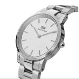 Daniel Wellington Iconic Link Unitone Silver Dial Silver Steel Strap Watch For Women - DW00100402 Authentic Buy Shop Now