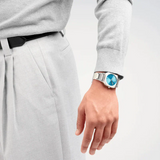 D1 Milano Square Maldives Sea Blue Dial Silver Steel Strap Watch for Men - D1-SQBJ05 Authentic Buy Shop Now
