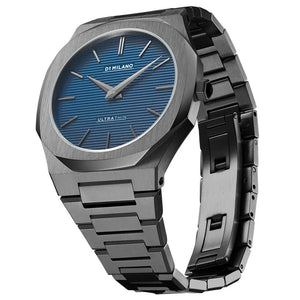 D1 Milano Ultra Thin Blue Dial Gray Steel Strap Watch for Men - D1-UTBJ12 Authentic Buy Shop Now