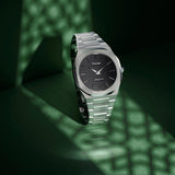 D1 Milano Ultra Thin Black Dial Silver Steel Strap Watch for Men - D1-UTBJ14 Authentic Buy Shop Now