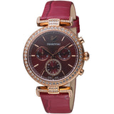 Swarovski Era Journey Red Dial Red Leather Strap Watch for Women - 5416701 Authentic Buy Shop Now