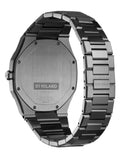 D1 Milano Ultra Thin Re-Gun Black Dial Gray Steel Strap Watch for Men - D1-UTBJ41 Authentic Buy Shop Now