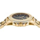 Versace Greca Action Chronograph Black Dial Gold Steel Strap Watch For Men - VE3J00622 Authentic Buy Shop Now