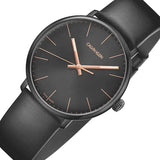 Calvin Klein High Noon Quartz Black Dial Black Leather Strap Watch for Men - K8M214CB Authentic Buy Shop Now