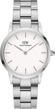 Daniel Wellington Iconic Link White Dial Silver Steel Strap Watch For Women - DW00100207 Authentic Buy Shop Now