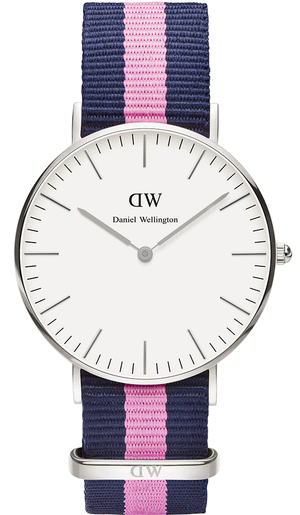 Daniel Wellington Classy Winchester White Dial Two Tone NATO Strap Watch For Women - DW00100081 Authentic Buy Shop Now