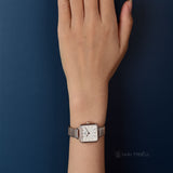 Daniel Wellington Quadro Studio White Dial Rose Gold Mesh Strap Watch For Women - DW00100517 Authentic Buy Shop Now