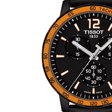 Tissot T Sport Quickster Chronograph Black Dial Black Rubber Strap Watch For Men - T095.417.36.057.01 Authentic Buy Shop Now