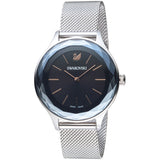 Swarovski Octea Nova Black Dial Silver Mesh Bracelet Watch for Women - 5430420 Authentic Buy Shop Now