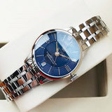 Tissot Chemin Des Tourelles Powermatic 80 Lady Blue Dial Silver Steel Strap Watch For Women - T099.207.11.048.00 Authentic Buy Shop Now