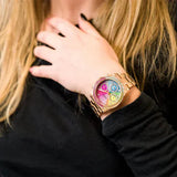 Guess Confetti Multifunction Multicolor Dial Rose Gold Steel Strap Watch For Women - GW0483L3 Authentic Buy Shop Now