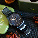 Fossil Neutra Chronograph Blue Dial Blue Steel Strap Watch for Men - FS5826 Authentic Buy Shop Now