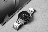 Fossil Neutra Chronograph Black Dial Silver Steel Strap Watch for Men - FS5384 Authentic Buy Shop Now