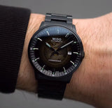 Mido Commander II Automatic Gradient Black Dial Black Steel Strap Watch For Men - M021.407.33.411.00 Authentic Buy Shop Now
