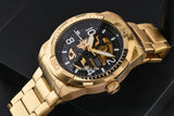 Fossil Bronson Automatic Skeleton Black Dial Gold Steel Strap Watch for Men - ME3257 Authentic Buy Shop Now