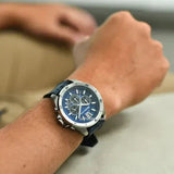 Michael Kors Brecken Chronograph Blue Dial Blue Rubber Strap Watch For Men - MK8923 Authentic Buy Shop Now