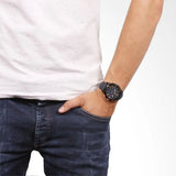 Fossil Grant Chronograph Black Dial Blue Leather Strap Watch for Men - FS5061 Authentic Buy Shop Now
