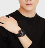 Emporio Armani Luigi Analog Black Dial Black Leather Strap Watch For Men - AR11450 Authentic Buy Shop Now