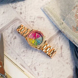 Guess Confetti Multifunction Multicolor Dial Rose Gold Steel Strap Watch For Women - GW0483L3 Authentic Buy Shop Now