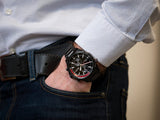 Hugo Boss Globetrotter Black Dial Black Steel Strap Watch for Men - 1513825 Authentic Buy Shop Now