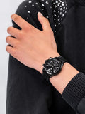 Guess Marina Chronograph Black Dial Black Rubber Strap Watch for Women - W1025L3 Authentic Buy Shop Now