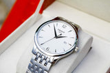 Tissot T Classic Tradition White Dial Silver Steel Strap Watch For Men - T063.610.11.037.00 Authentic Buy Shop Now