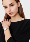 Emporio Armani Cleo Crystals Mother Of Pearl Dial Silver Steel Strap Watch For Women - AR11484 Authentic Buy Shop Now