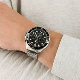 Fossil FB-03 Chronograph Black Dial Silver Steel Strap Watch for Men - FS5725 Authentic Buy Shop Now