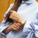Tissot Chemin Des Tourelles Powermatic 80 Lady Silver Dial White Leather Strap Watch For Women - T099.207.36.118.00 Authentic Buy Shop Now