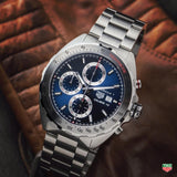 Tag Heuer Formula 1 Automatic Chronograph Blue Dial Silver Strap Watch for Men - CAZ2015.BA0876 Authentic Buy Shop Now
