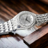 Bulova Phantom Crystal Silver Dial Silver Steel Strap Watch for Men - 96A236 Authentic Buy Shop Now