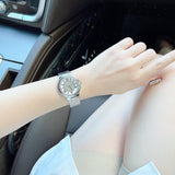 Guess Madison Diamonds Silver Dial Silver Steel Strap Watch for Women - W0637L1 Authentic Buy Shop Now