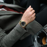 Versace Hellenyium Quartz Black Dial Gold Steel Strap Watch For Men - VE3A00820 Authentic Buy Shop Now