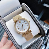 Versace Meander Greca White Dial Gold Mesh Bracelet Watch for Women - VELW00820 Authentic Buy Shop Now