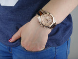 Michael Kors Blair Rose Gold Dial Two Tone Steel Strap Watch For Women - MK5859 Authentic Buy Shop Now