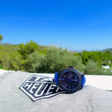Tag Heuer Aquaracer Calibre 5 Automatic Titanium Black Dial Blue Nylon Strap Watch for Gents - WAY208B.FC6382 Authentic Buy Shop Now
