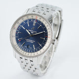 Breitling Navitimer Automatic 41mm Blue Dial Silver Steel Strap Watch for Men - A17326161C1A1 Authentic Buy Shop Now