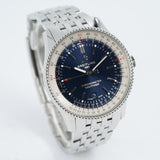 Breitling Navitimer Automatic 41mm Blue Dial Silver Steel Strap Watch for Men - A17326161C1A1 Authentic Buy Shop Now