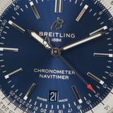 Breitling Navitimer Automatic 41mm Blue Dial Silver Steel Strap Watch for Men - A17326161C1A1 Authentic Buy Shop Now