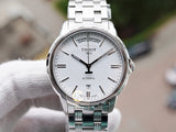 Tissot T Classic Automatic III Day Date White Dial Silver Steel Strap Watch for Men - T065.930.11.031.00 Authentic Buy Shop Now