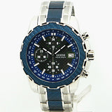 Guess Octane Chronograph Blue Dial Two Tone Steel Strap Watch for Men - W1046G2 Authentic Buy Shop Now