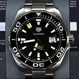 Tag Heuer Aquaracer Black Dial Silver Steel Strap Strap Watch for Men - WAY201A.BA0927 Authentic Buy Shop Now