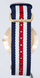 Daniel Wellington Classic Canterbury White Dial Two Tone Nylon Strap Watch For Men - DW00100002 Authentic Buy Shop Now