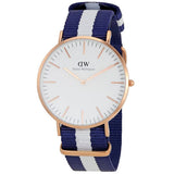 Daniel Wellington Classic Glasgow White Dial Two Tone NATO Strap Watch for Men - DW00100004 Authentic Buy Shop Now