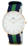 Daniel Wellington Classic Warwick White Dial Two Tone Nylon Strap Watch for Men - DW00100005 Authentic Buy Shop Now