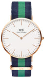 Daniel Wellington Classic Warwick White Dial Two Tone Nylon Strap Watch for Men - DW00100005 Authentic Buy Shop Now
