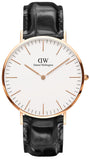 Daniel Wellington Classic Reading White Dial Black Leather Strap Watch For Men - DW00100014 Authentic Buy Shop Now
