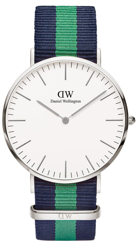 Daniel Wellington Classic Warwick White Dial Two Tone Nylon Strap Watch for Men - DW00100019 Authentic Buy Shop Now