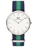 Daniel Wellington Classic Warwick White Dial Two Tone Nylon Strap Watch for Men - DW00100019 Authentic Buy Shop Now
